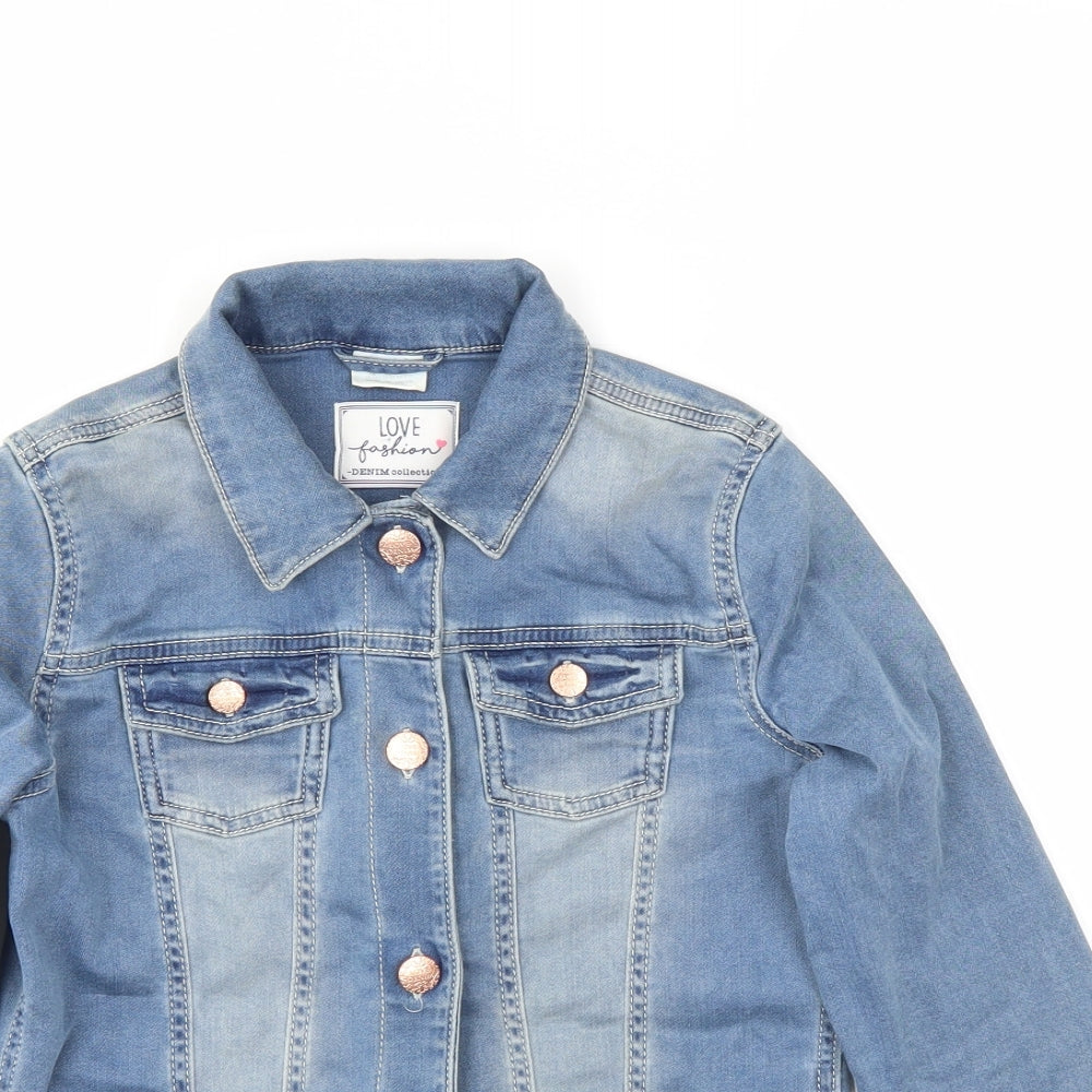 F&F Girls Blue   Basic Jacket Jacket Size 10-11 Years