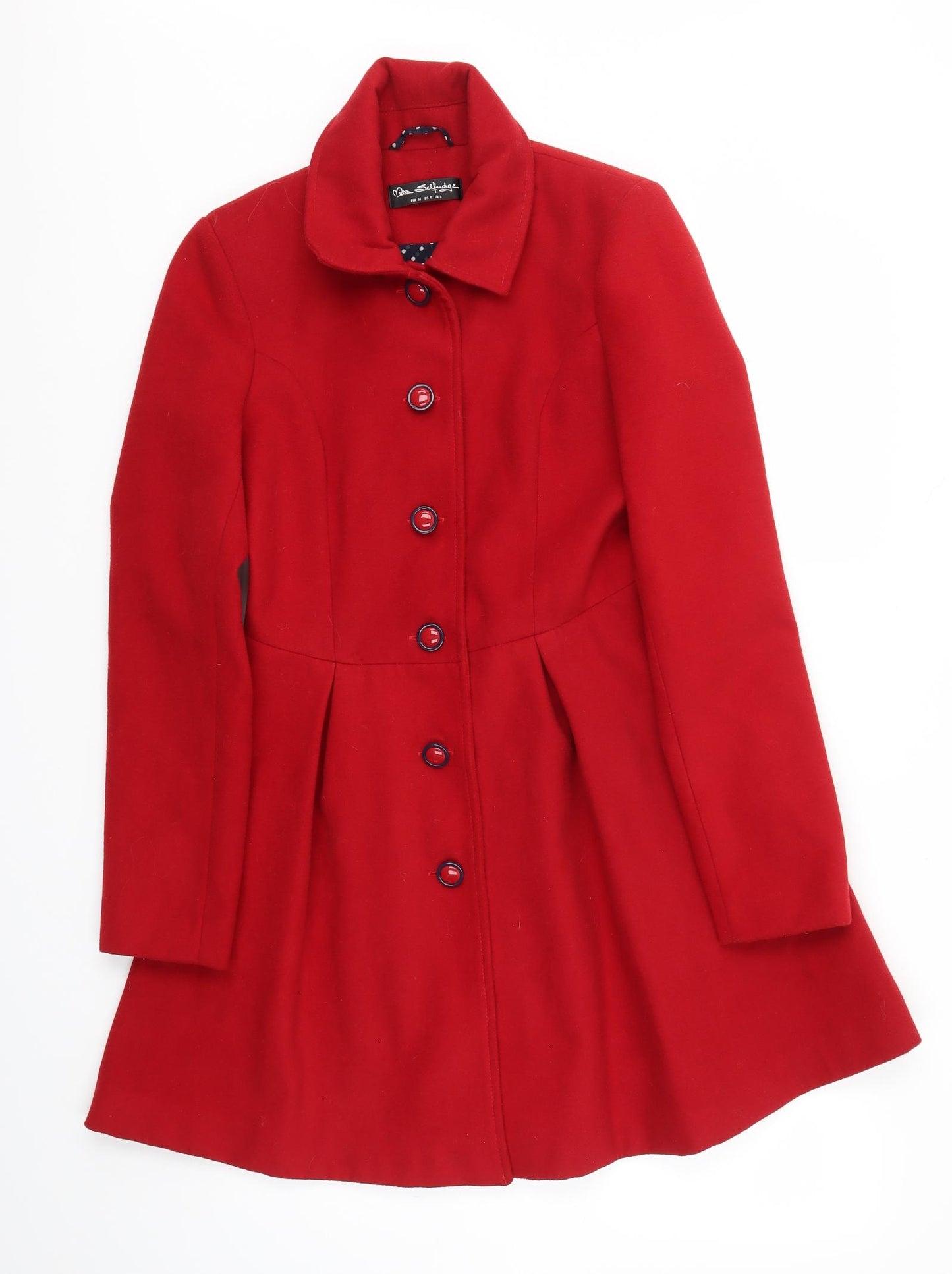 Miss Selfridge Womens Red   Jacket Coat Size 8