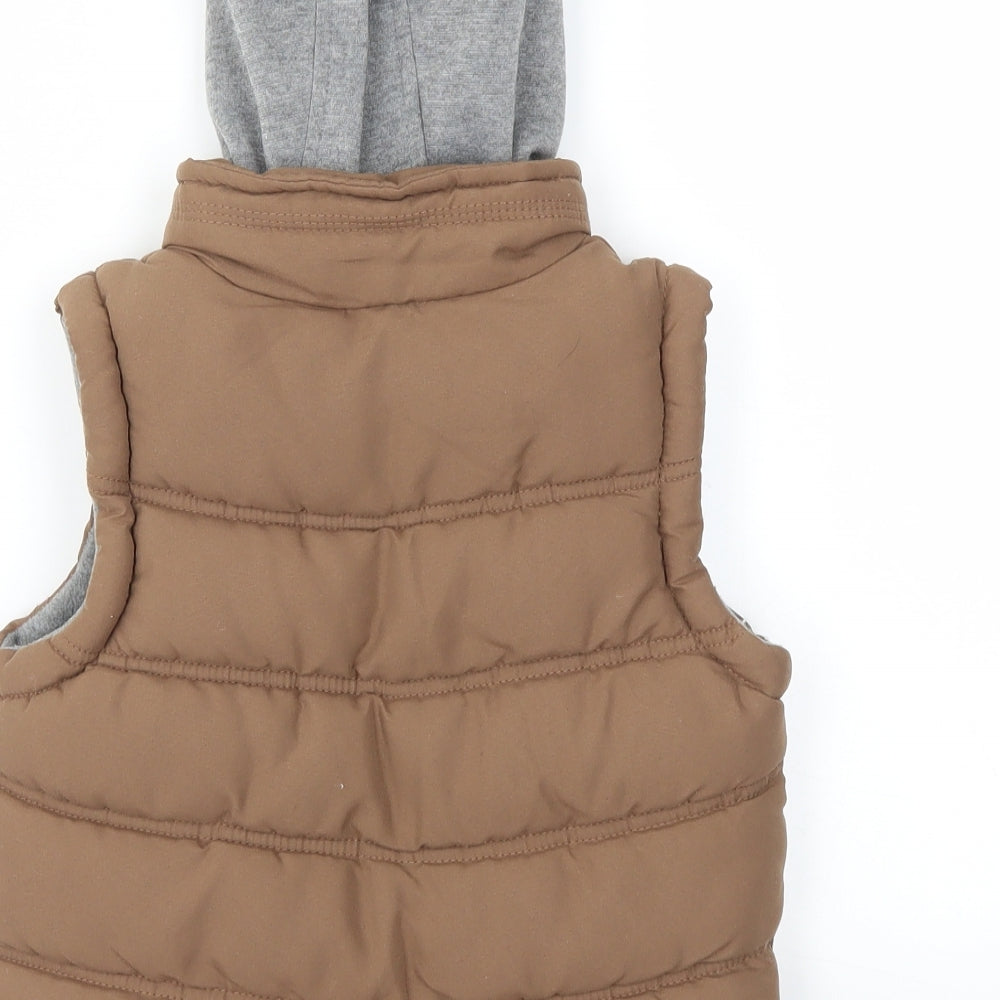 Rebel Boys Brown   Gilet Coat Size 4-5 Years
