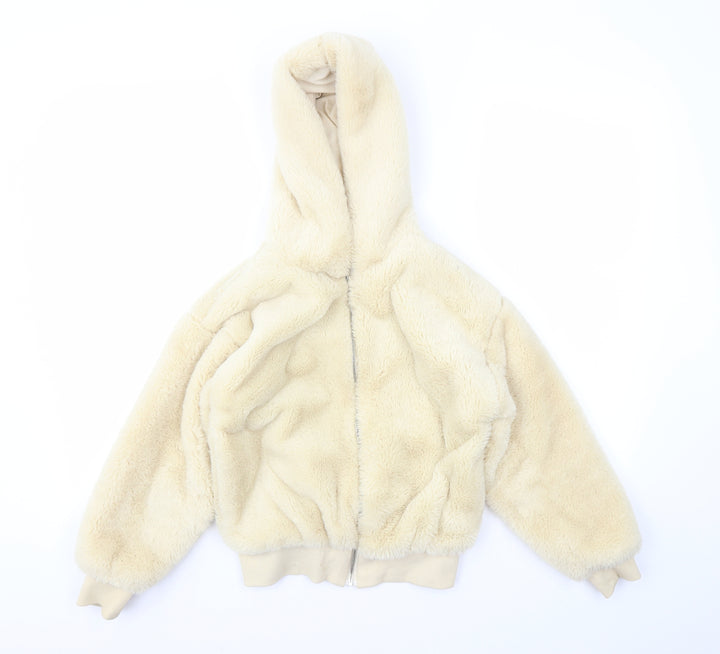 Topshop Girls Beige Basic Jacket Coat Size XS