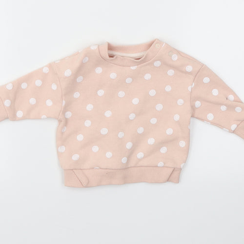 Nutmeg  Pink Polka Dot  Pullover Jumper Size 0-3 Months