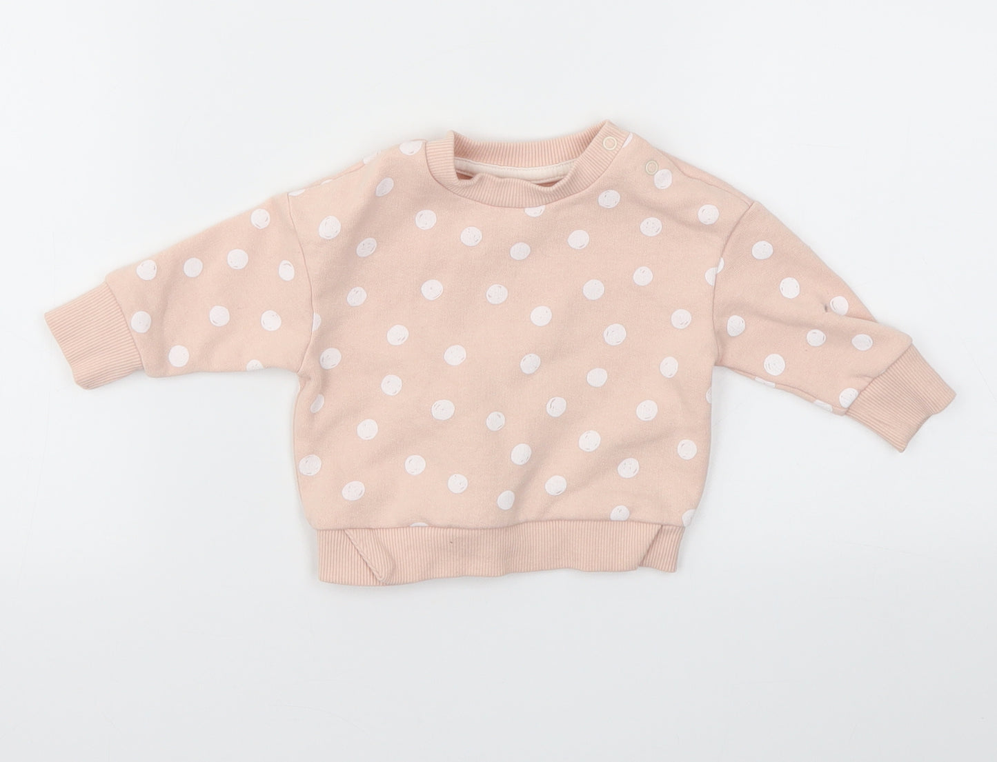 Nutmeg  Pink Polka Dot  Pullover Jumper Size 0-3 Months