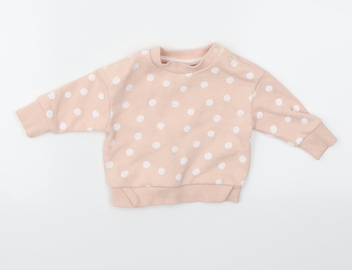 Nutmeg  Pink Polka Dot  Pullover Jumper Size 0-3 Months