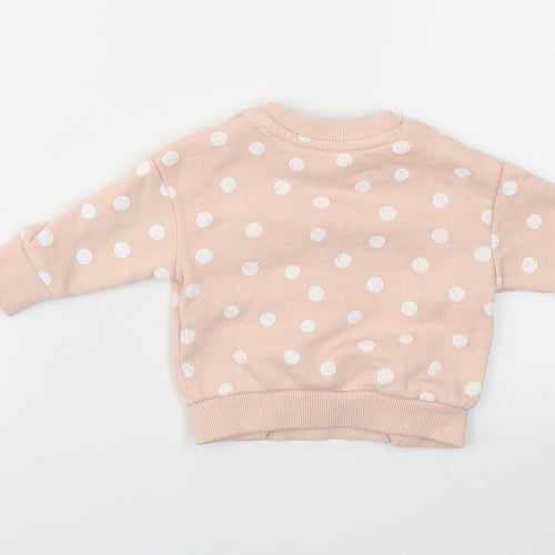 Nutmeg  Pink Polka Dot  Pullover Jumper Size 0-3 Months