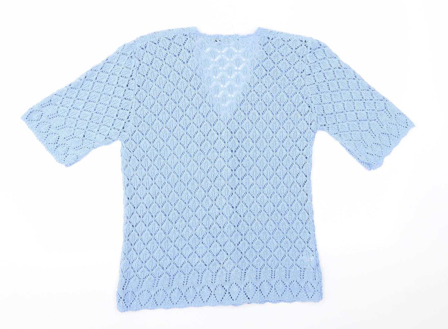 Mia Moda Womens Blue   Cardigan Jumper Size M