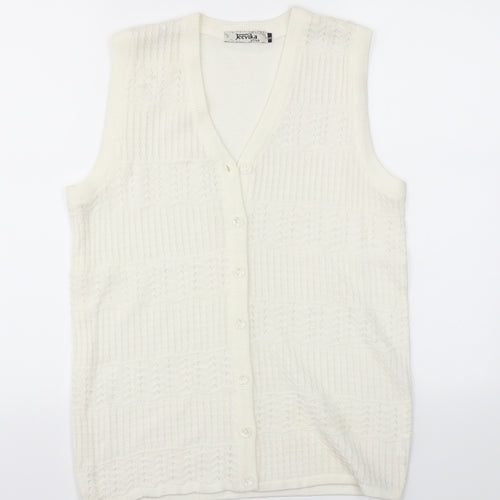 jeevika Womens Ivory   Cardigan Jumper Size S