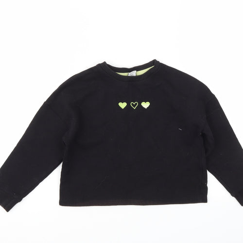 TU Girls Black   Pullover Jumper Size 5 Years