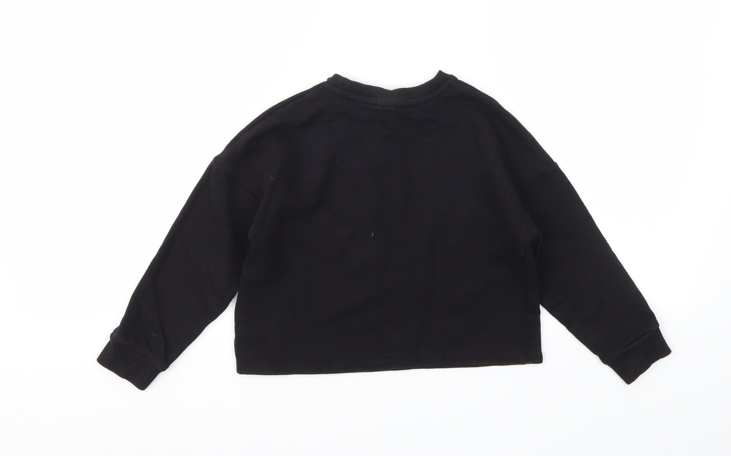 TU Girls Black   Pullover Jumper Size 5 Years