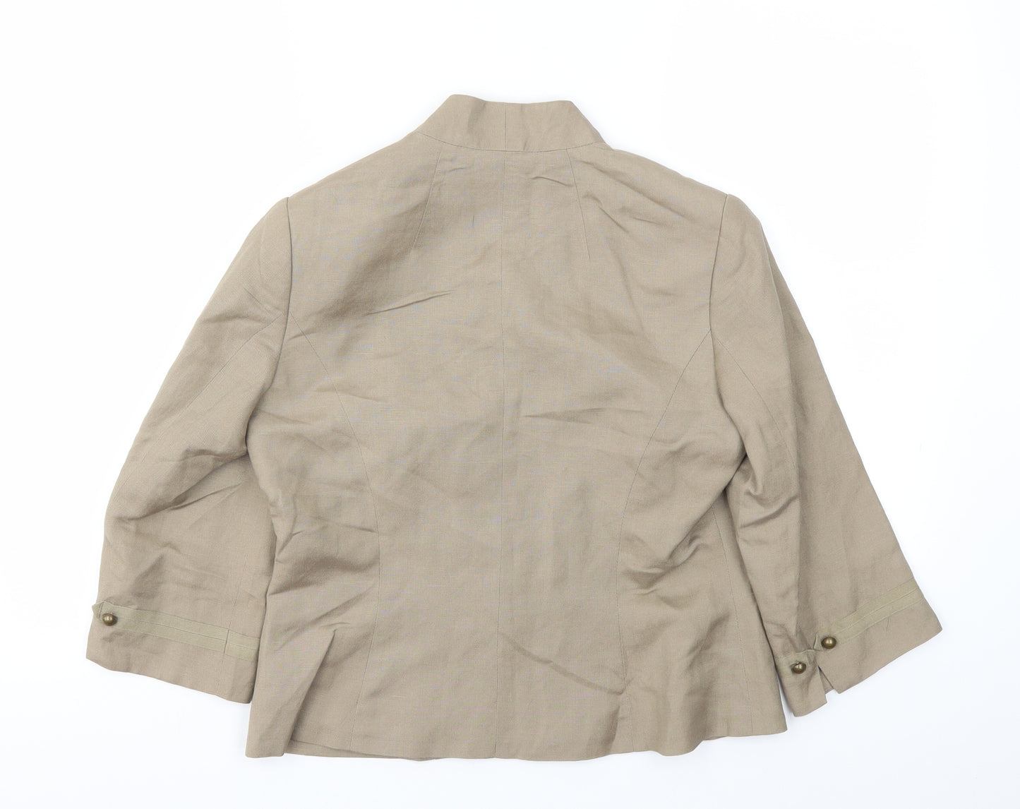 MINUET PETITE Womens Beige   Jacket Blazer Size 12