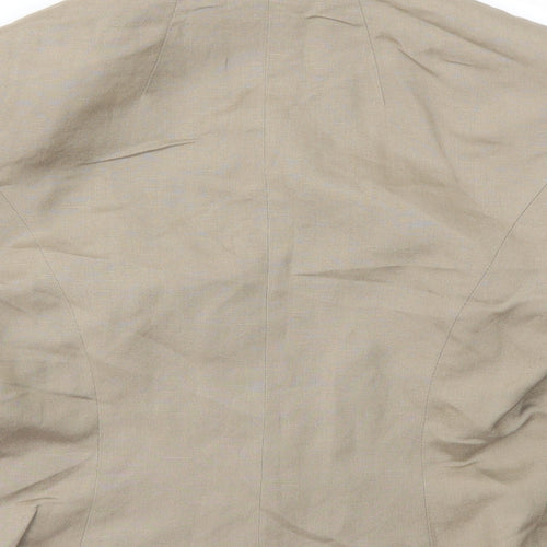 MINUET PETITE Womens Beige   Jacket Blazer Size 12