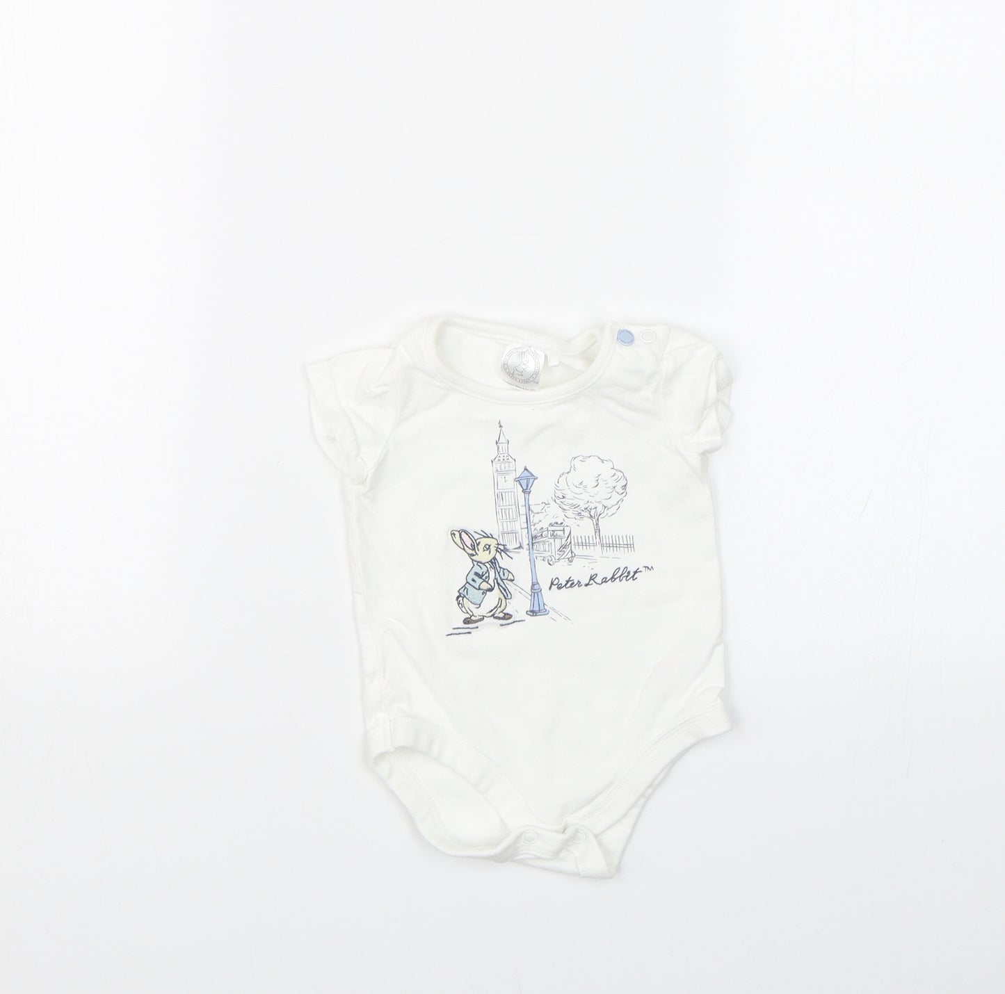 TU Baby White   Babygrow One-Piece Size 0-3 Months  - Peter Rabbit