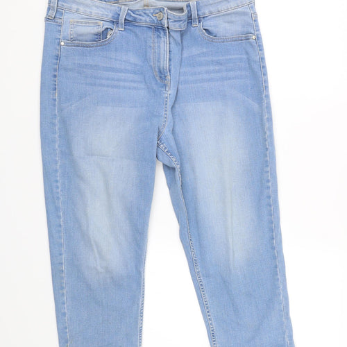 Debenhams Womens Blue  Denim Cropped Jeans Size 16