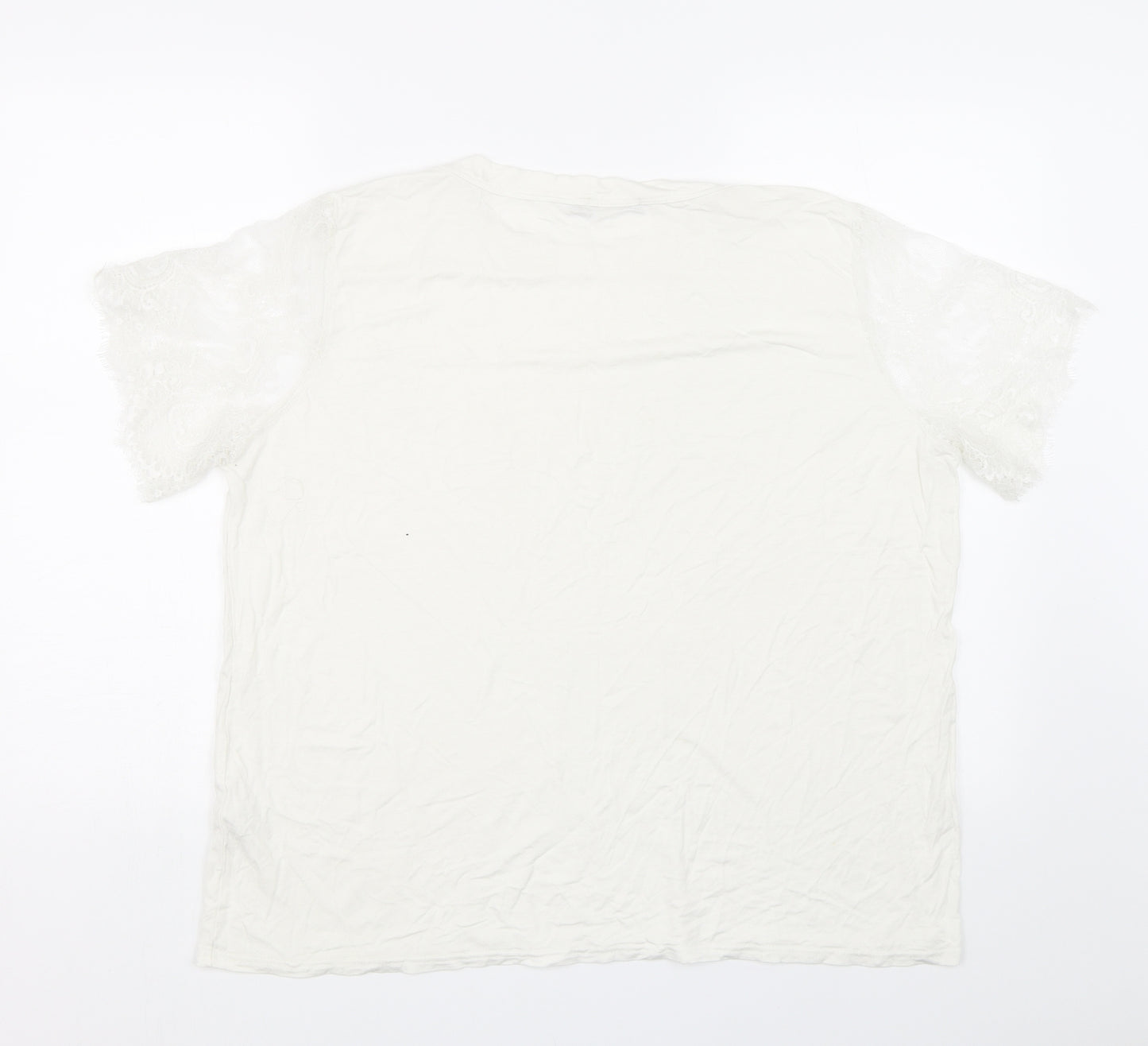 Boohoo Womens White   Basic T-Shirt Size 20