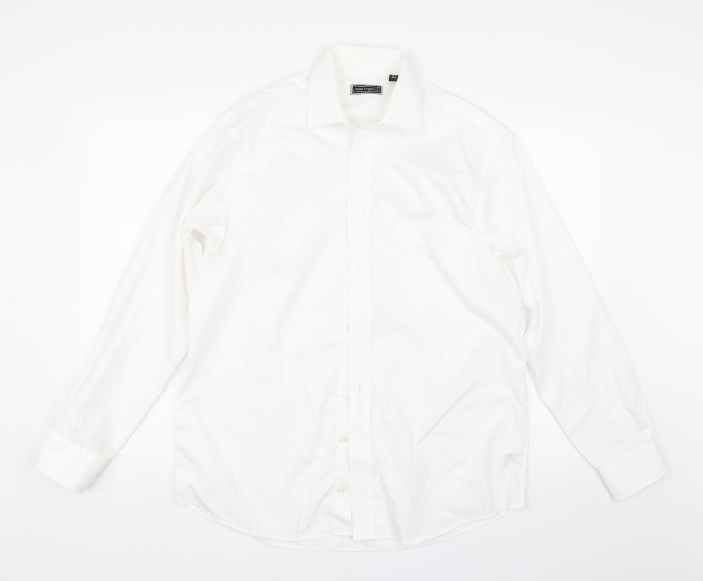 Peter England Mens White    Dress Shirt Size 15.5