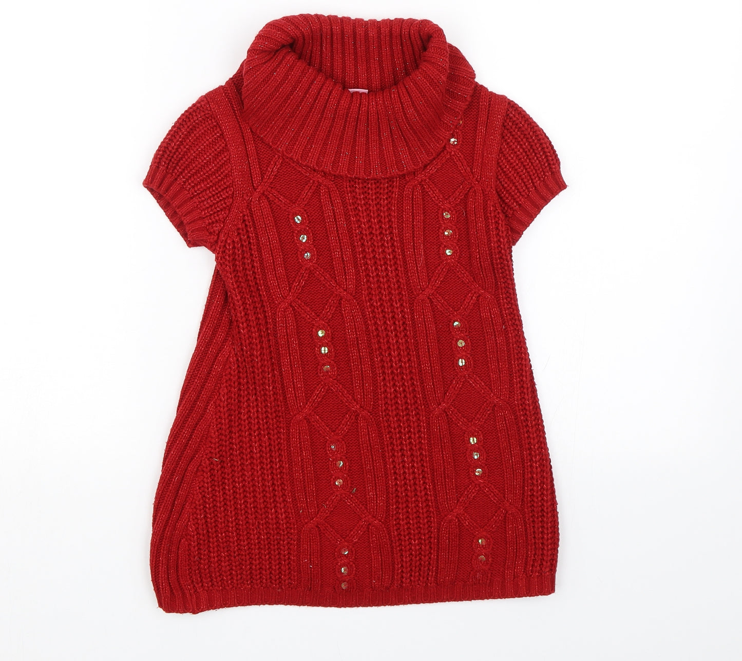 Adams Girls Red   Pullover Jumper Size 6 Years