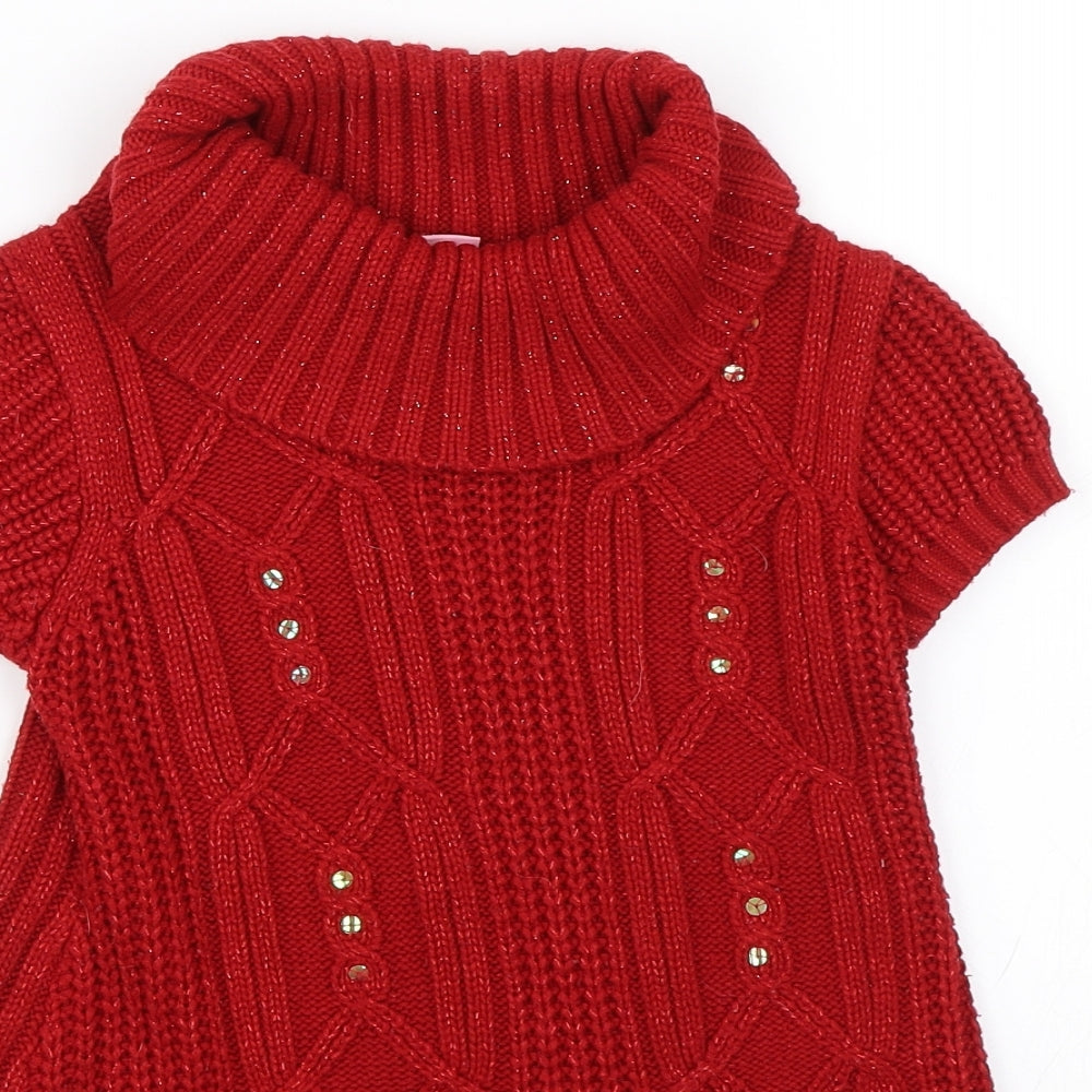 Adams Girls Red   Pullover Jumper Size 6 Years