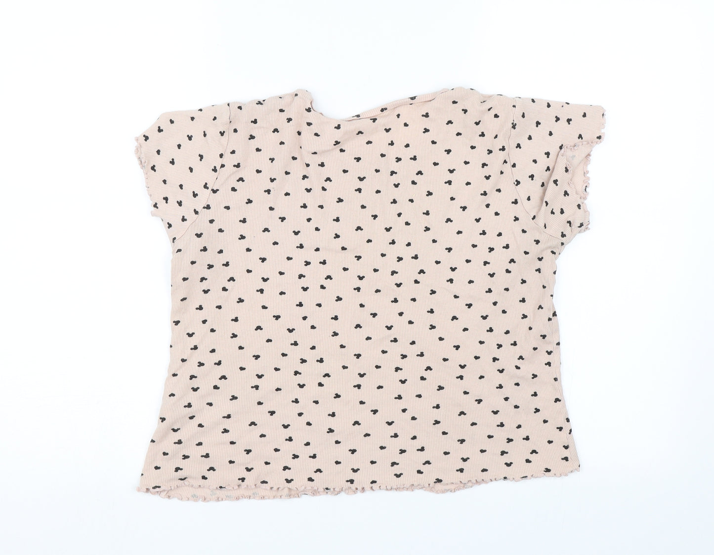 George Womens Brown Polka Dot  Basic T-Shirt Size 12