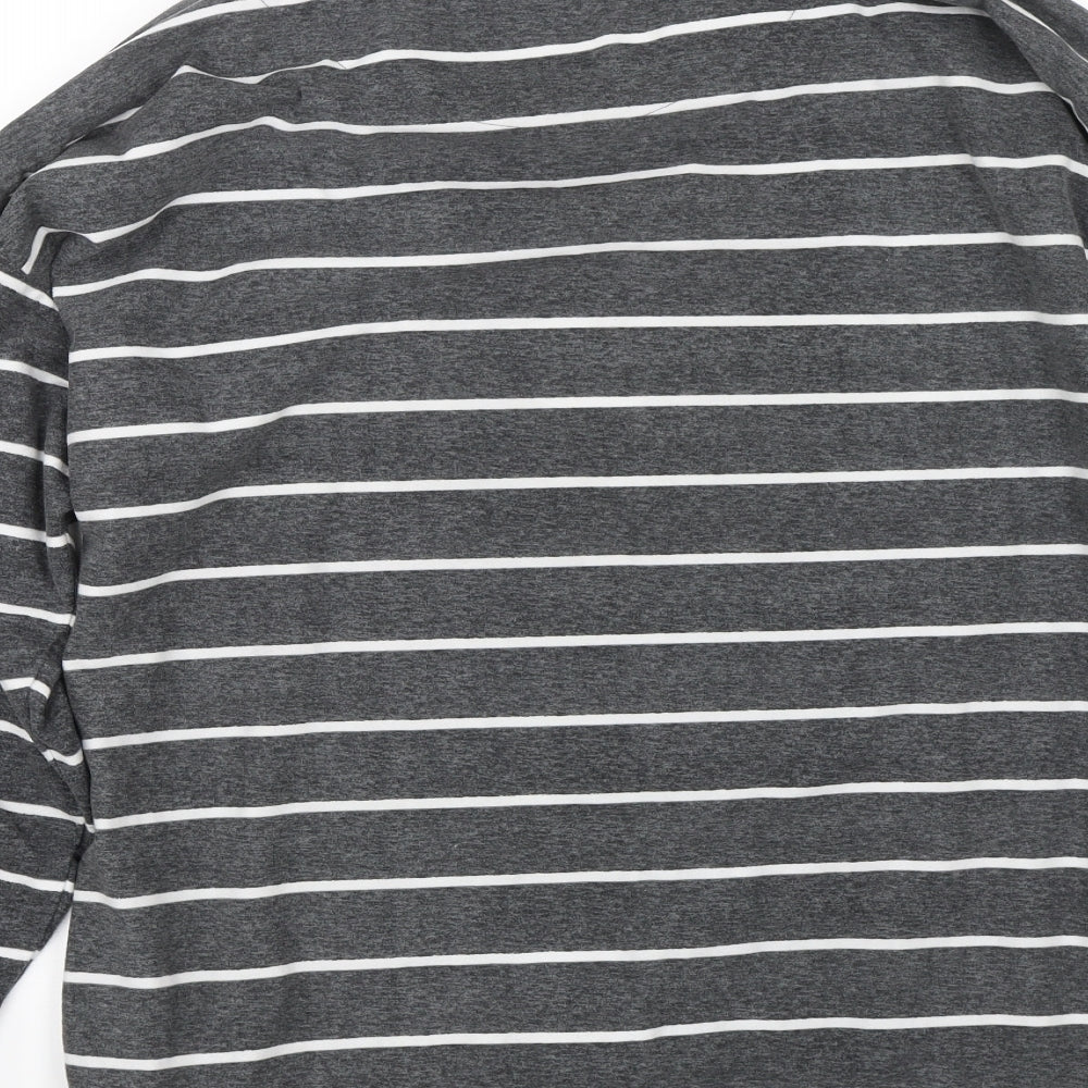 NEXT Womens Grey Striped  Pullover Jumper Size 14