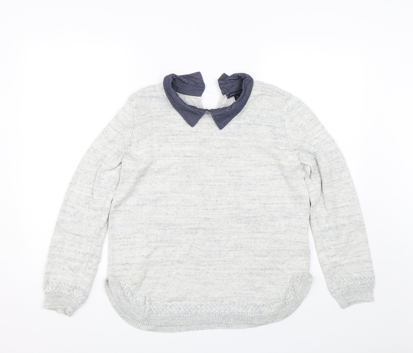 Tommy Hilfiger Womens Grey  Knit Pullover Jumper Size L