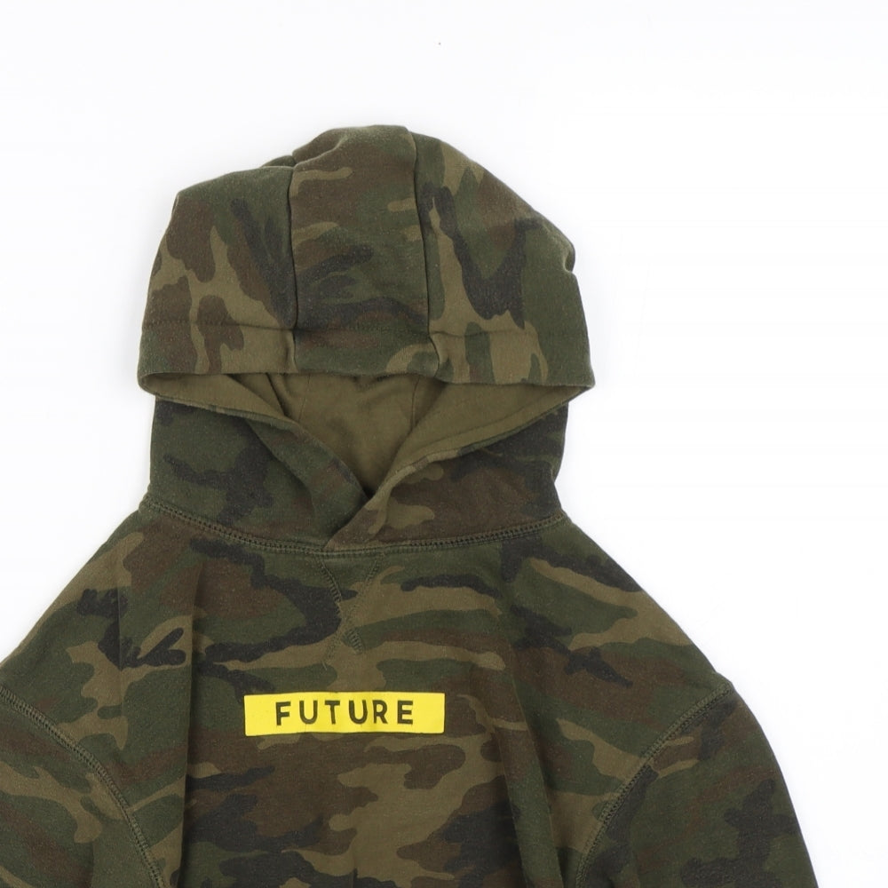 Primark Boys Green Camouflage  Pullover Hoodie Size 6-7 Years