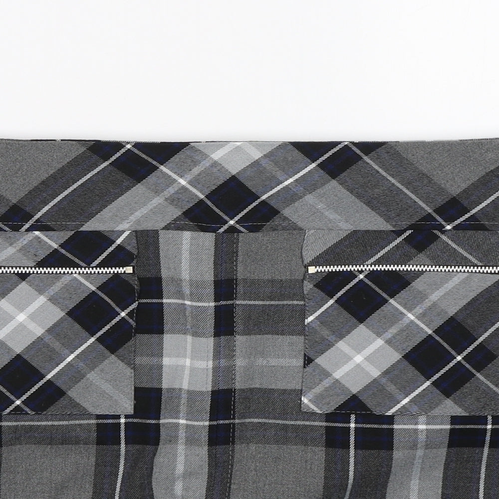 Dorothy Perkins Womens Black Check  Mini Skirt Size 14