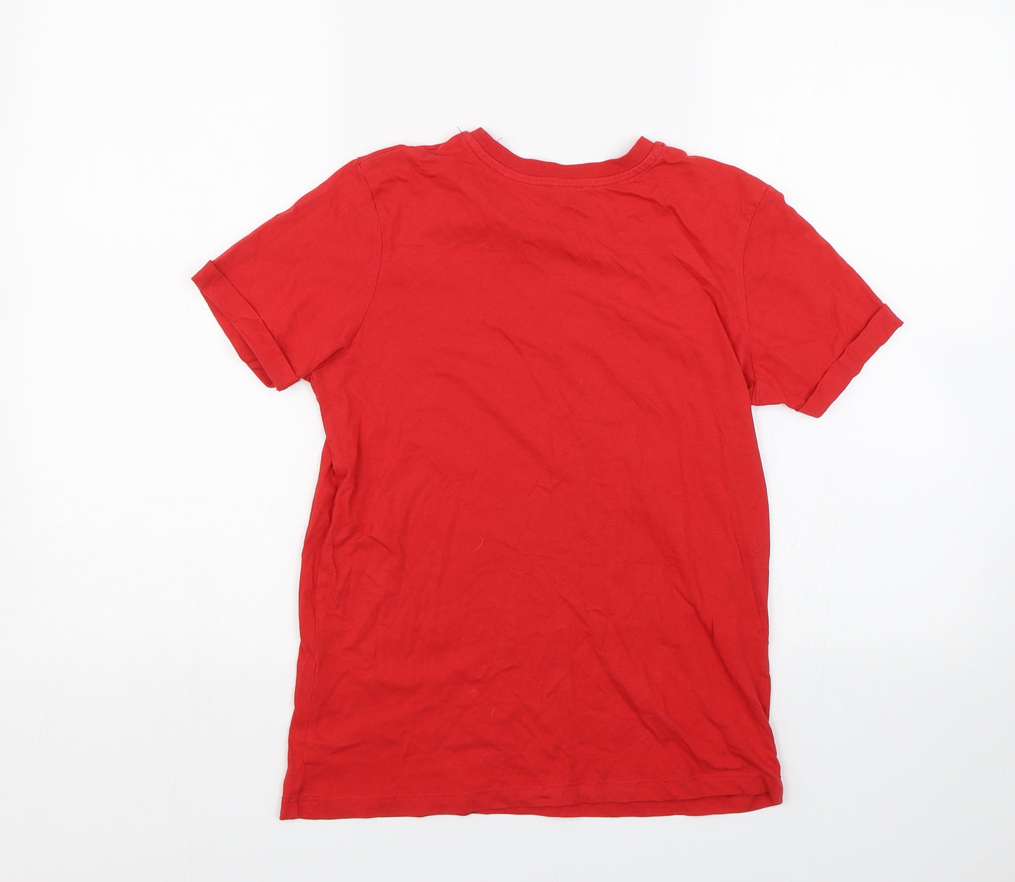 George Boys Red   Basic T-Shirt Size 11-12 Years  - Christmas