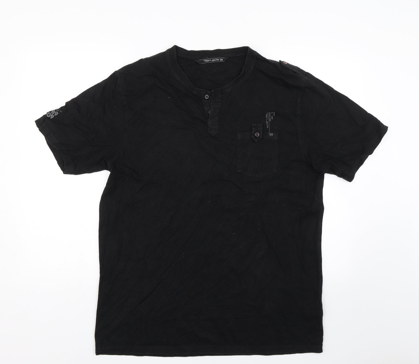 Teddy Smith Mens Black    T-Shirt Size 2XL