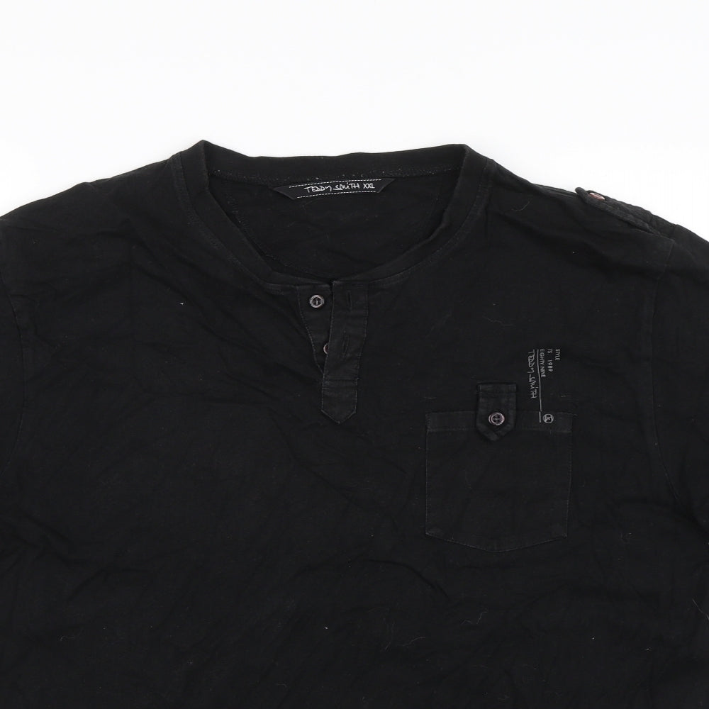 Teddy Smith Mens Black    T-Shirt Size 2XL