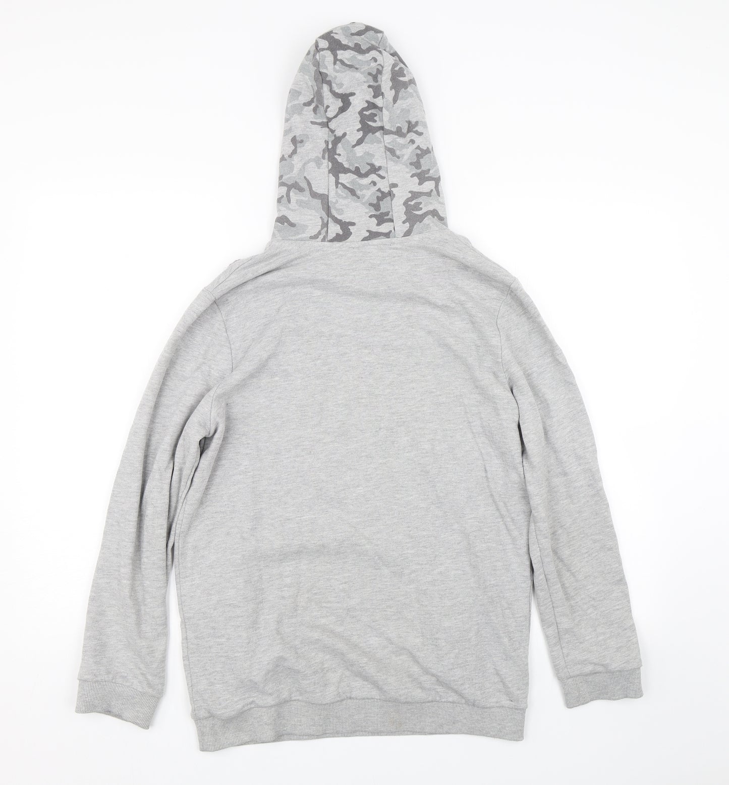 Honour over glory Mens Grey Camouflage  Pullover Hoodie Size M  - Distressed
