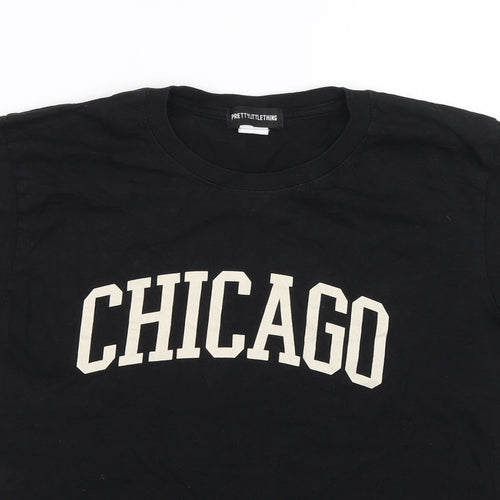 PRETTYLITTLETHING Womens Black   Basic T-Shirt Size S