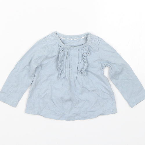 TU Girls Blue   Basic T-Shirt Size 0-3 Months