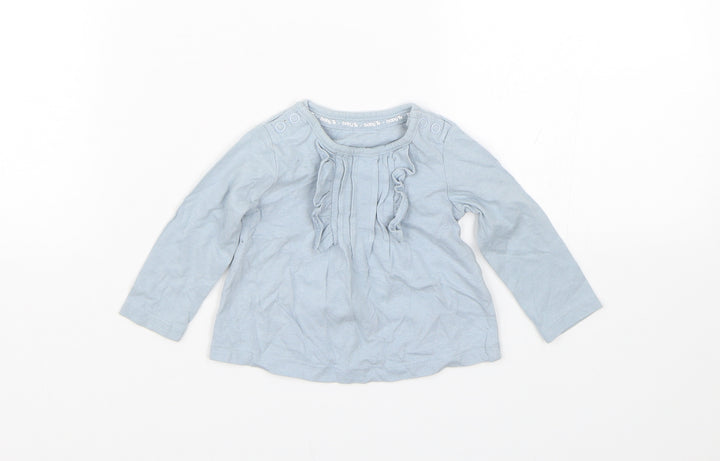 TU Girls Blue Basic T-Shirt Size 0-3 Months