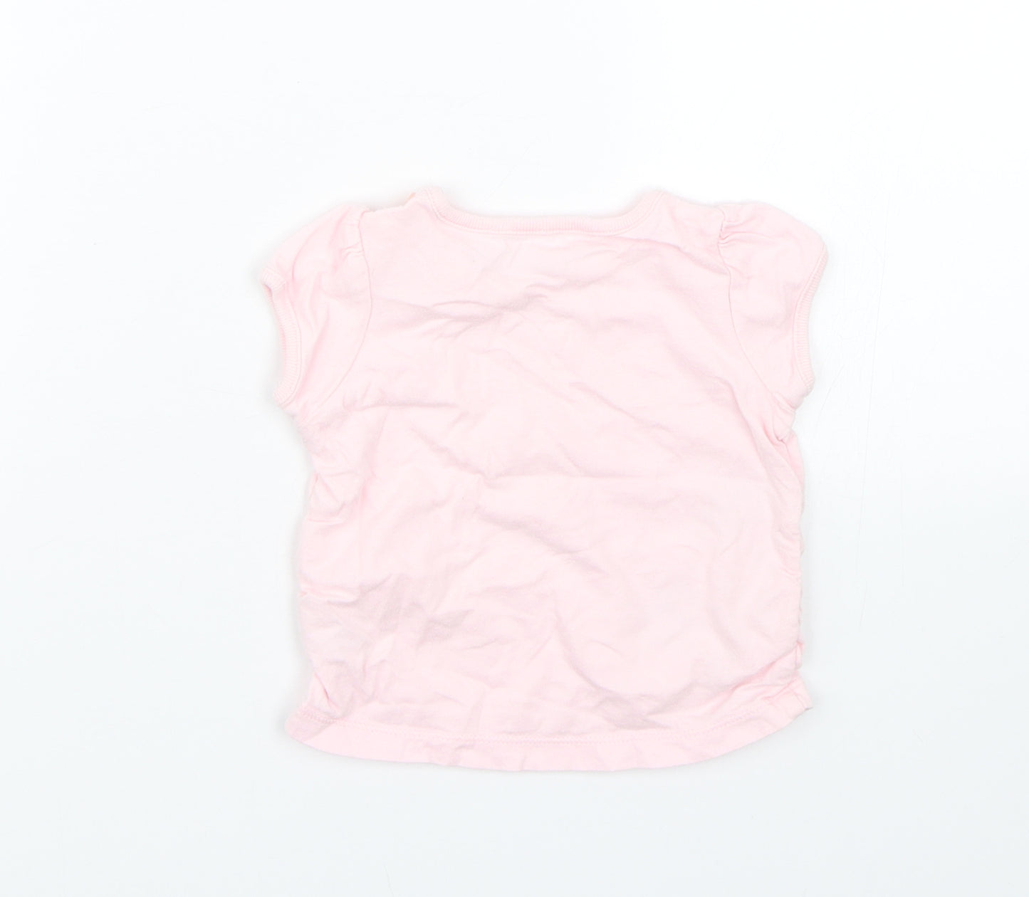 M&S Girls Pink Floral  Basic Blouse Size 3-6 Months