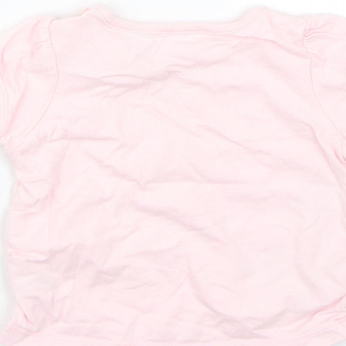 M&S Girls Pink Floral  Basic Blouse Size 3-6 Months