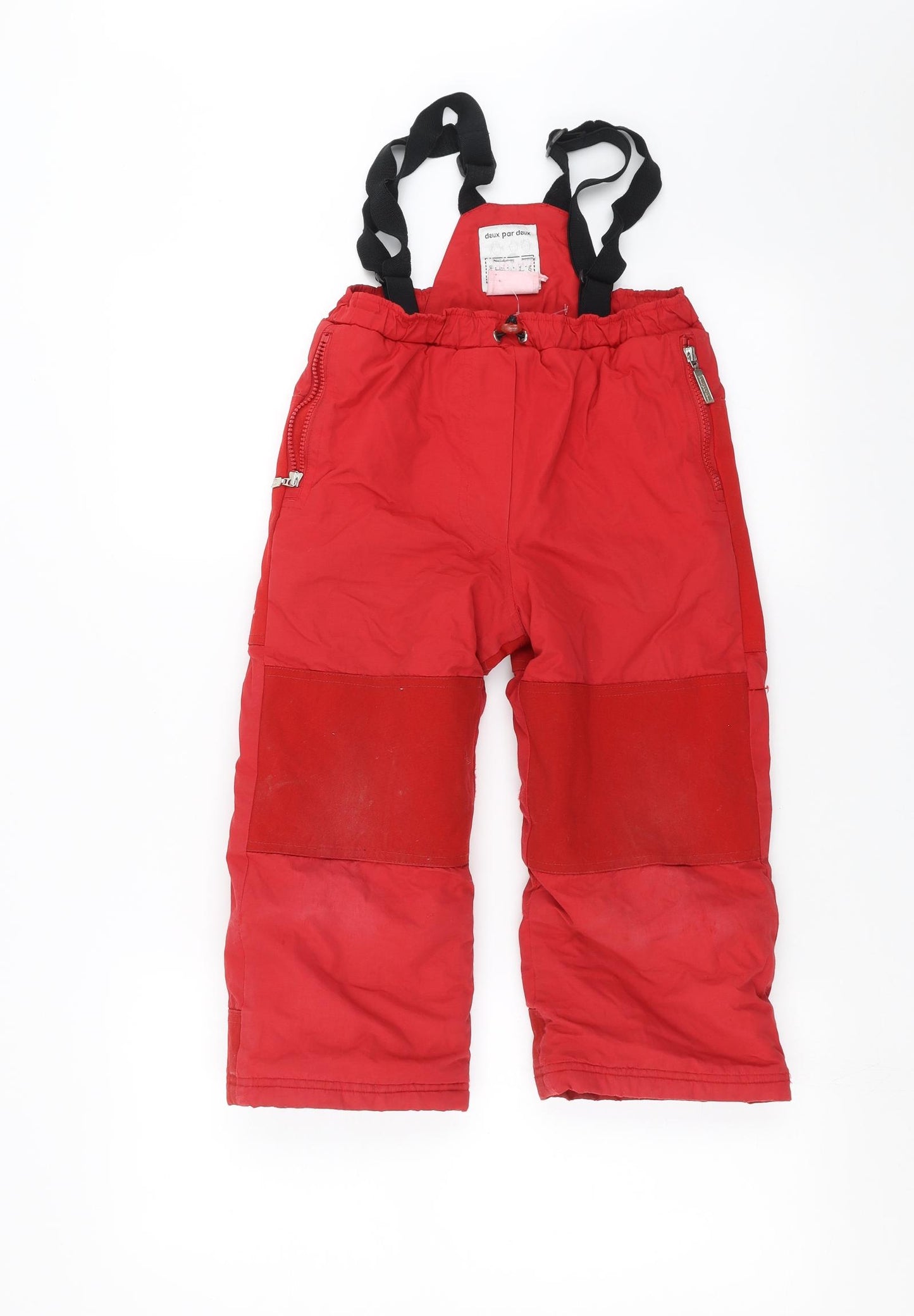 Deux par Deux Boys Red   Snow Pants Trousers Size 4 Years - braces