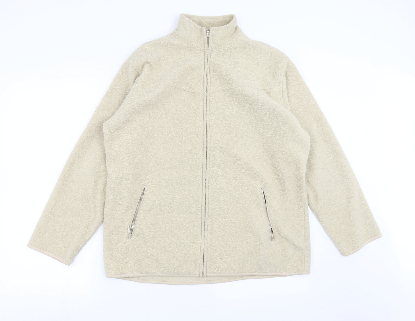 EWM Womens Beige  Fleece Full Zip Jumper Size M