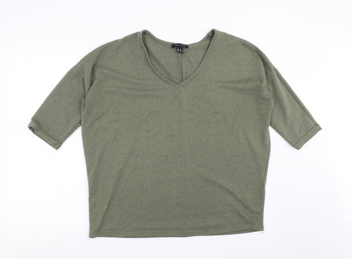 New Look Womens Green Knit Pullover Jumper Size M