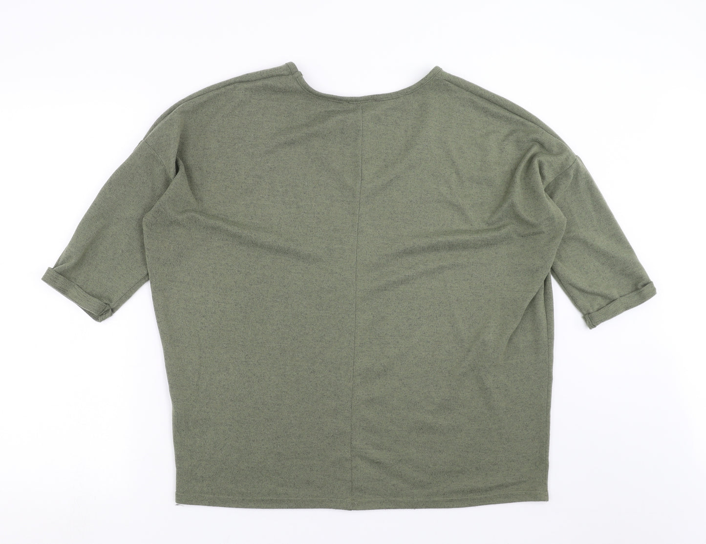 New Look Womens Green  Knit Pullover Jumper Size M