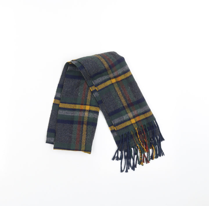 Preworn Unisex Green Plaid Scarf