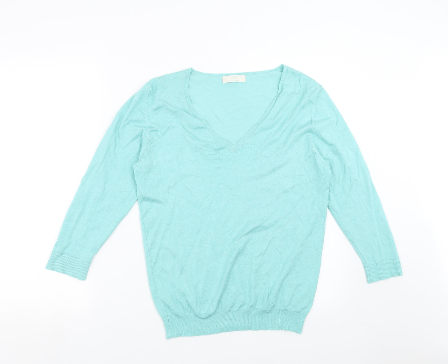 Marks and Spencer Womens Green  Knit Pullover Jumper Size 16  - aqua