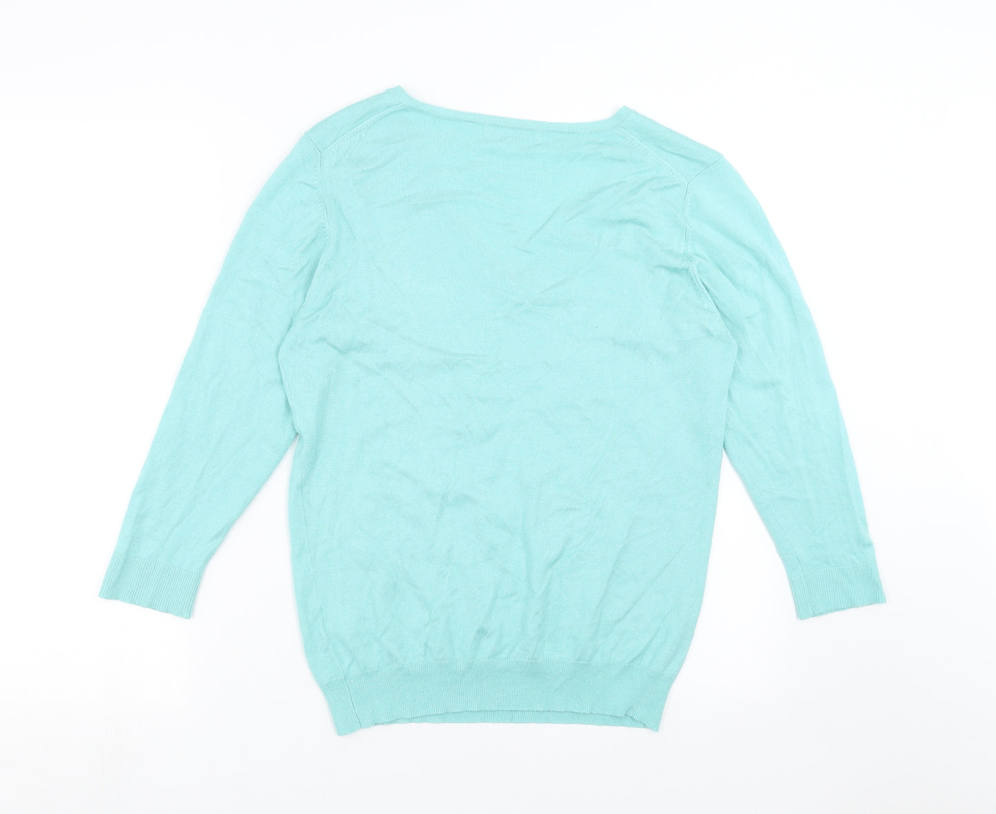 Marks and Spencer Womens Green  Knit Pullover Jumper Size 16  - aqua