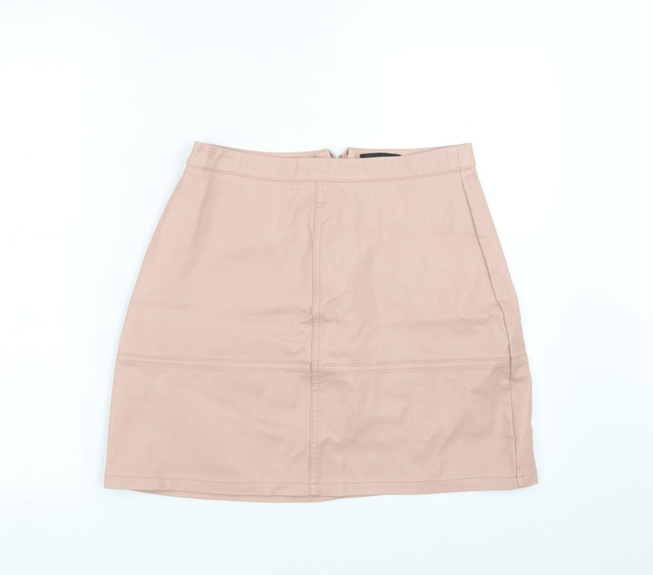 New Look Womens Pink A-Line Skirt Size 10