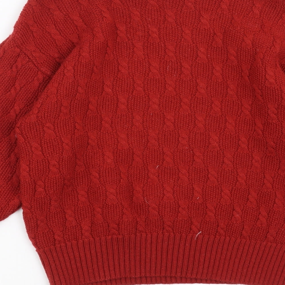 Country Casuals Womens Red  Knit Pullover Jumper Size S