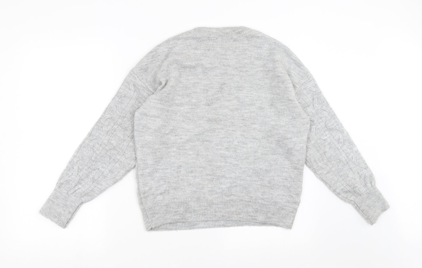 TU Womens Grey  Knit Pullover Jumper Size 10