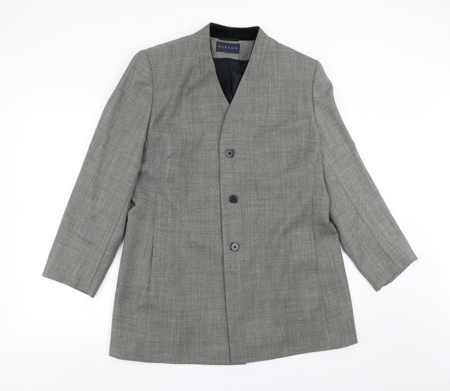 Alexon Womens Grey Geometric  Jacket Suit Jacket Size 16