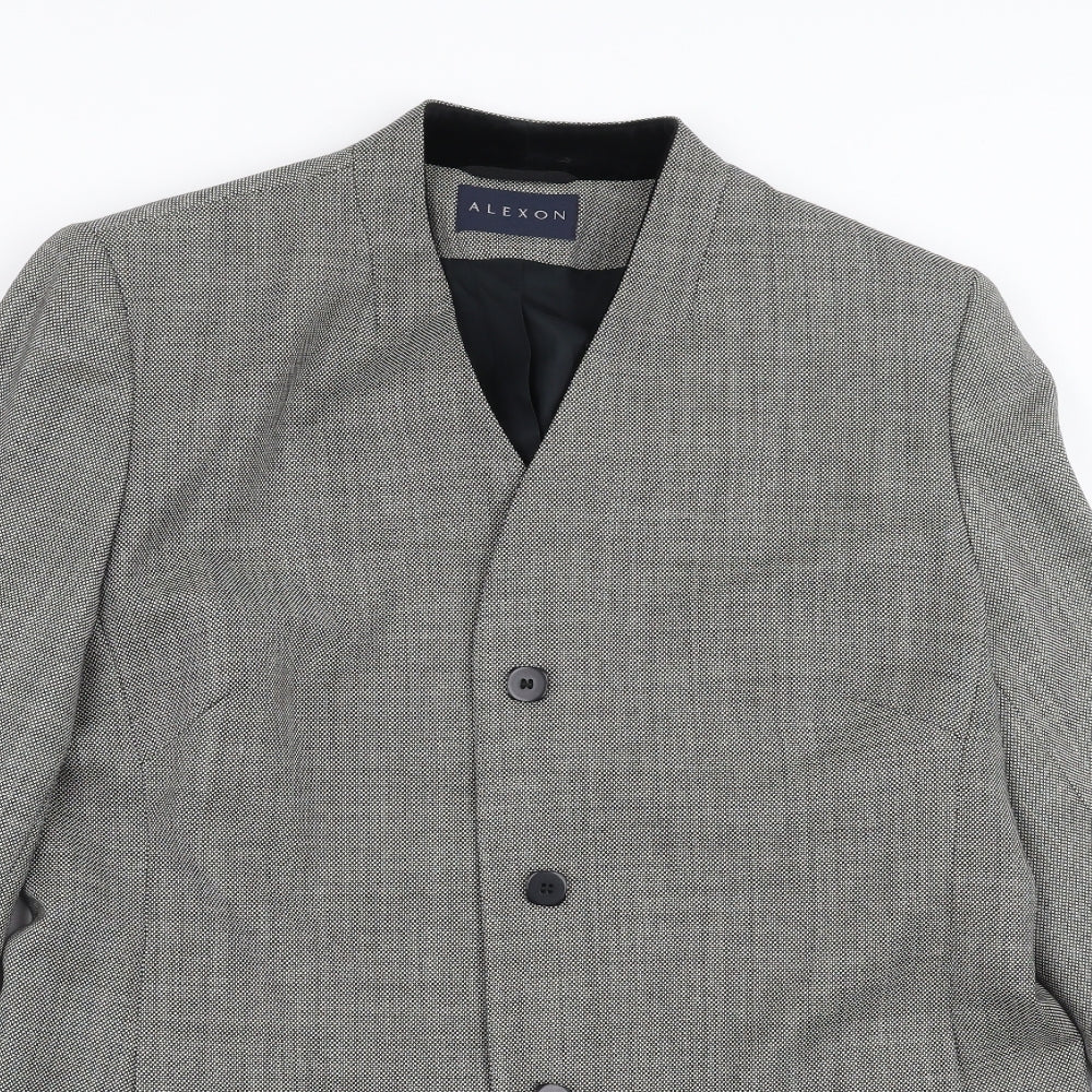 Alexon Womens Grey Geometric  Jacket Suit Jacket Size 16