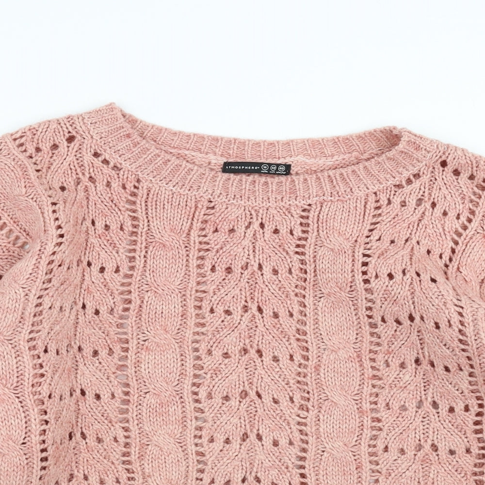 Primark Womens Pink  Knit Pullover Jumper Size 14