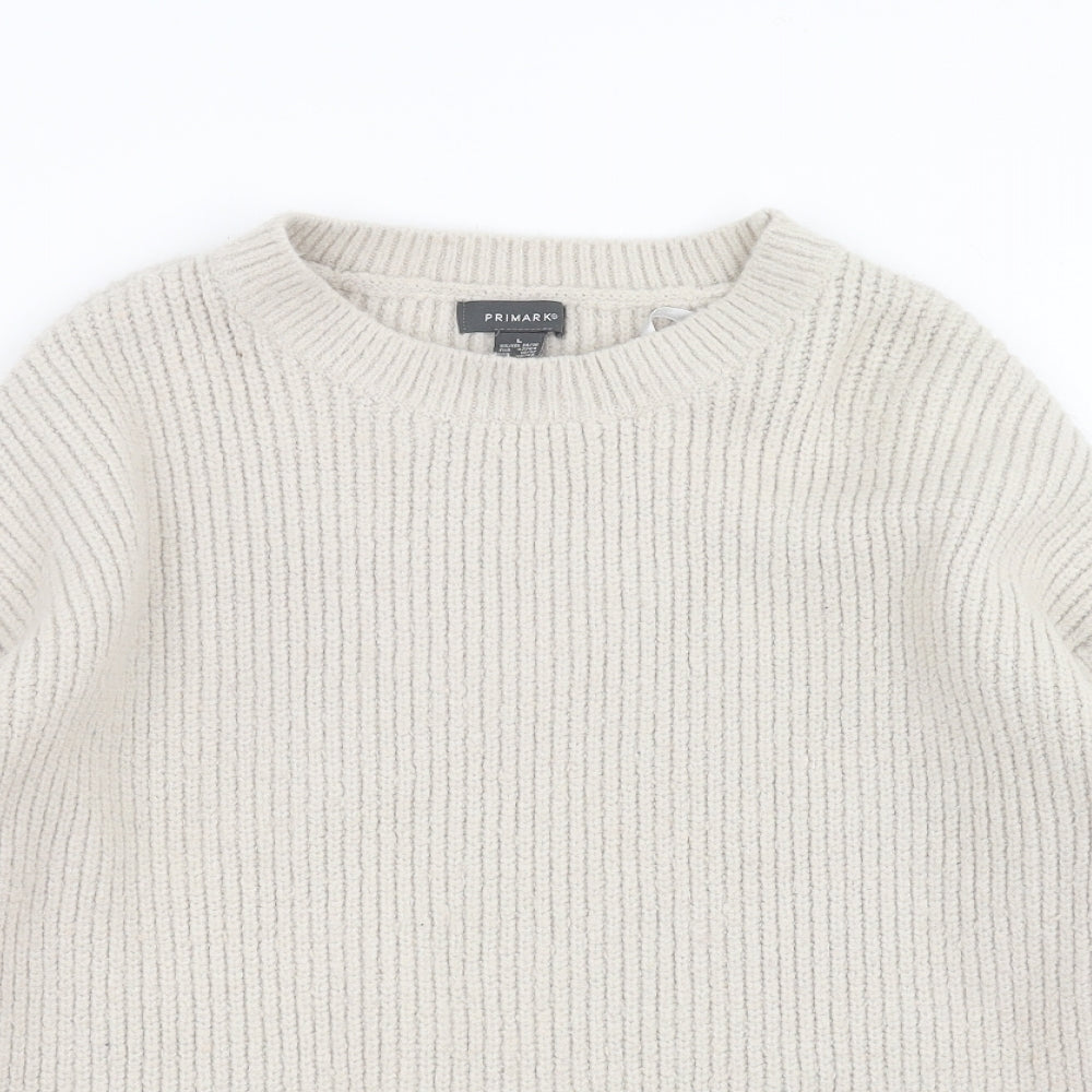 Primark Womens Beige  Knit Pullover Jumper Size L
