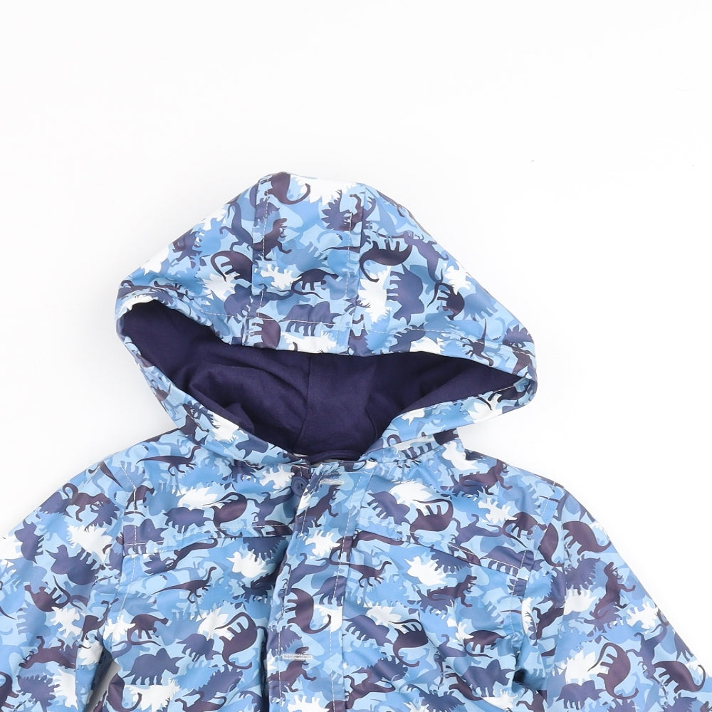 Lily&Jack Boys Blue   Rain Coat Jacket Size 4-5 Years  - DInosaur