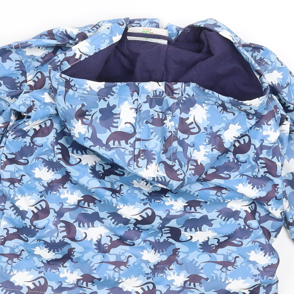 Lily&Jack Boys Blue   Rain Coat Jacket Size 4-5 Years  - DInosaur